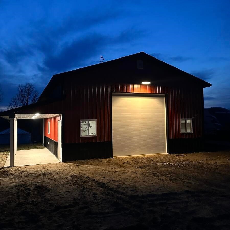 Redondo barn light on a pole barn - A wall light fixture