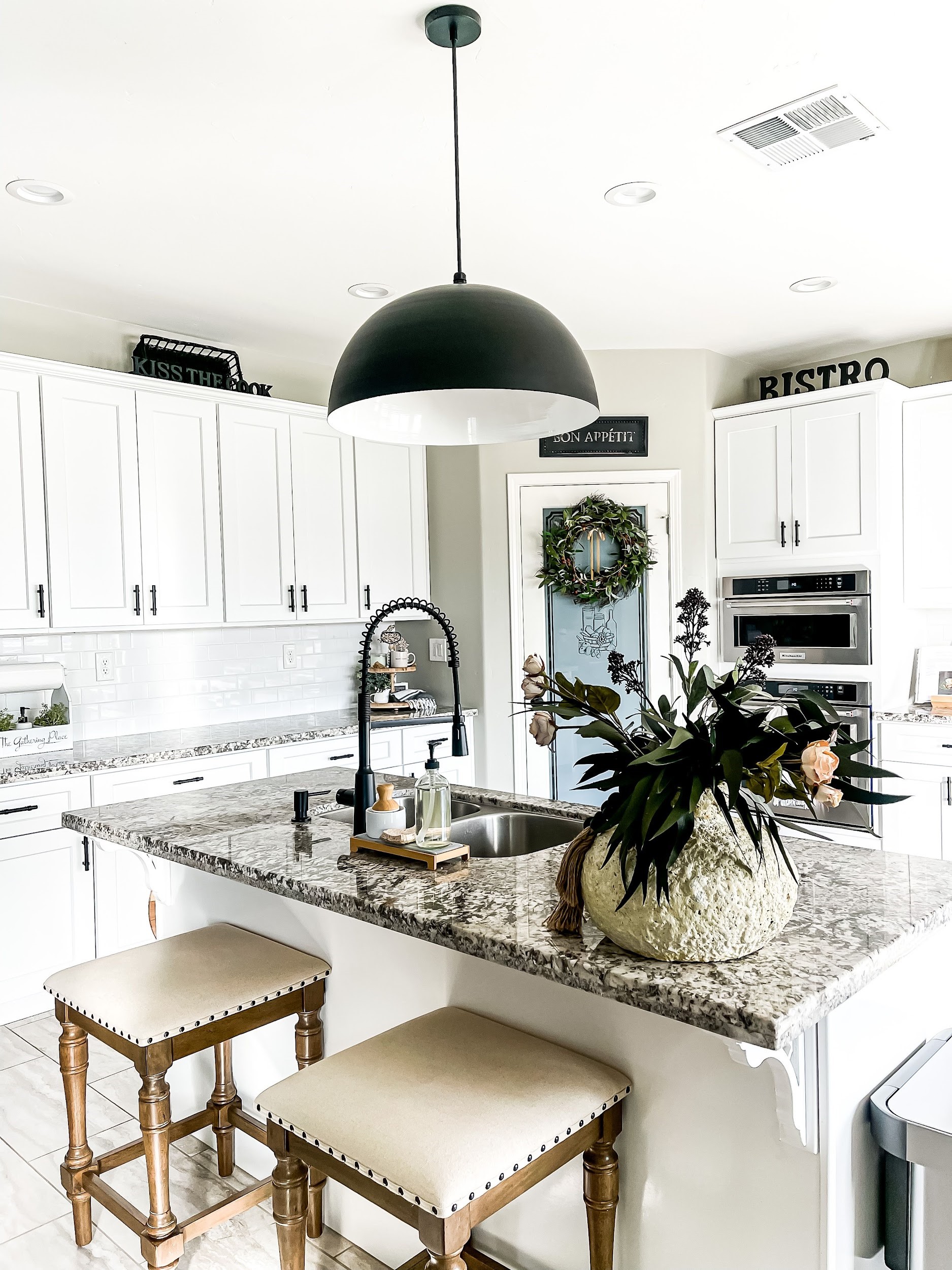 The Westwood Matte Black Kitchen Pendant