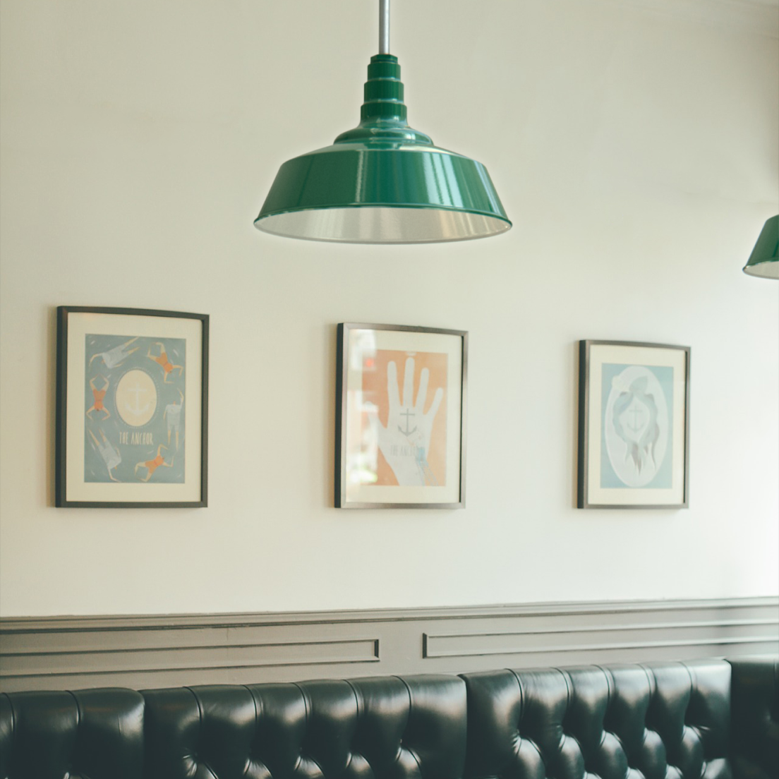 Green-colored Manhattan Ceiling Light 