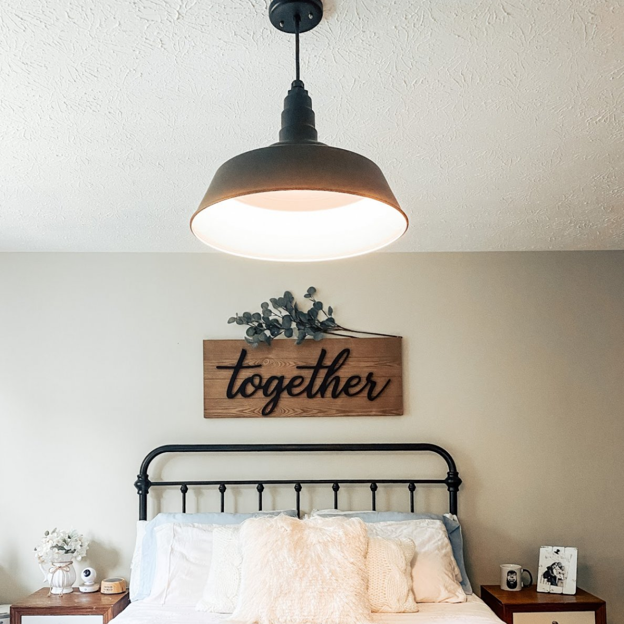  Manhattan Light in a Farmhouse Inspired Bedroom