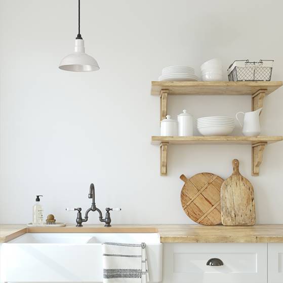 The El Segundo White Kitchen Light for a Coastal Setting