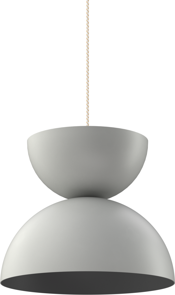 Modern metal pendant light with sleek design, perfect for creating warm lighting accents in kitchens or dining areas.