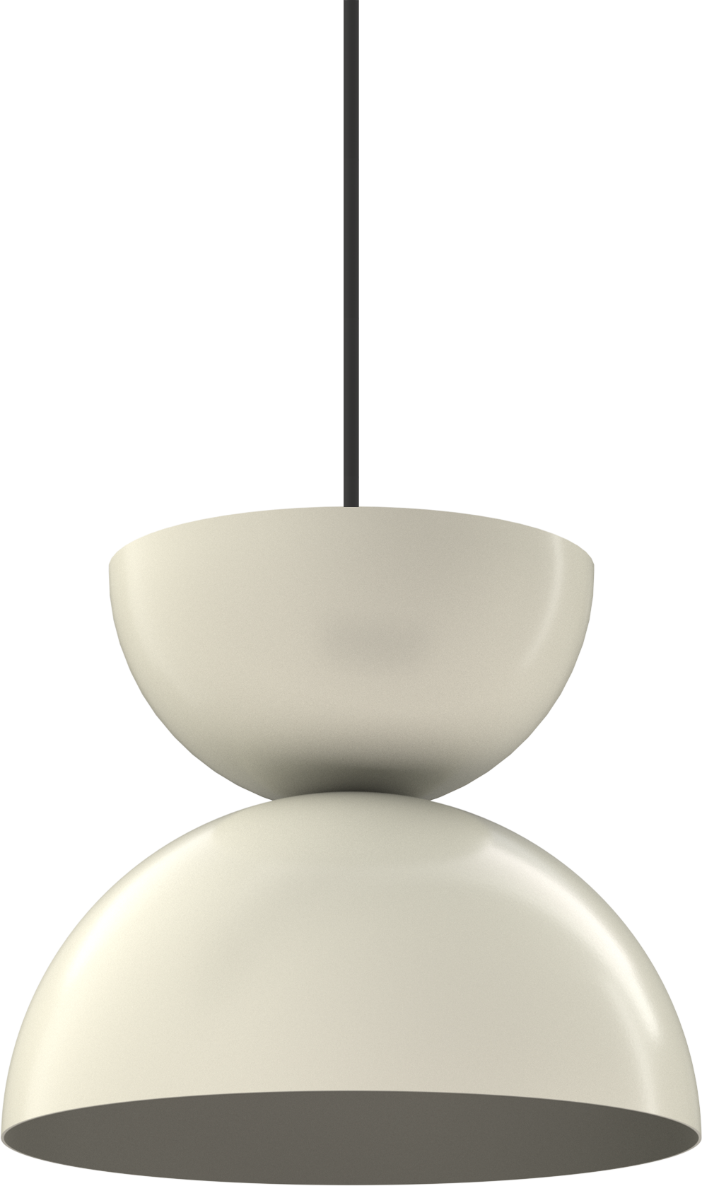 Modern beige pendant light with a sleek design, perfect for contemporary interiors.