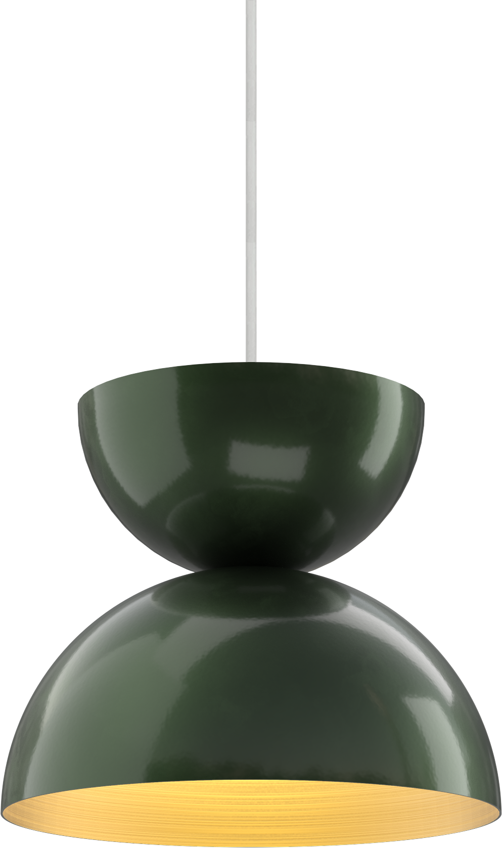 Sleek green pendant light fixture, ideal for modern kitchens and dining areas.