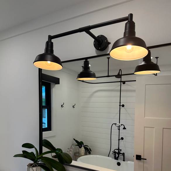 
The Lawndale Vanity Light in a Bathroom
